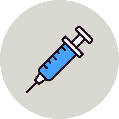 Şırınga. Web simgesi basit tasarım 