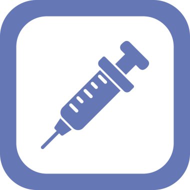 Şırınga. Web simgesi basit tasarım 