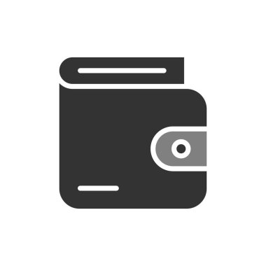 cüzdan düz simgesi, vektör illüstrasyonu