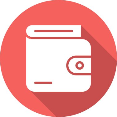 cüzdan düz simgesi, vektör illüstrasyonu