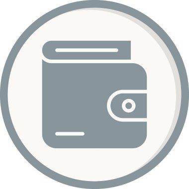 cüzdan düz simgesi, vektör illüstrasyonu