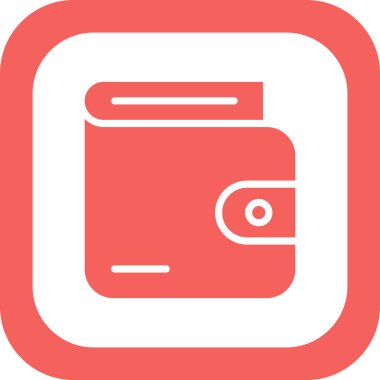 cüzdan düz simgesi, vektör illüstrasyonu