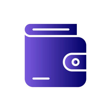 cüzdan düz simgesi, vektör illüstrasyonu