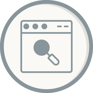 Basit web arayüzü simgesi, vektör illüstrasyonu