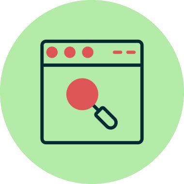 Basit web arayüzü simgesi, vektör illüstrasyonu