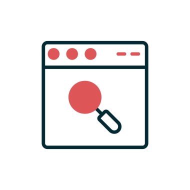 Basit web arayüzü simgesi, vektör illüstrasyonu