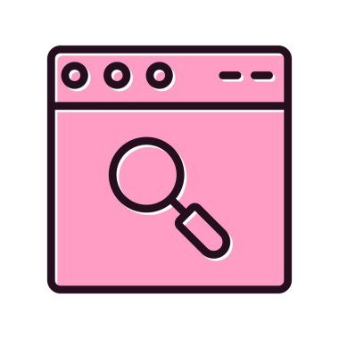 Basit web arayüzü simgesi, vektör illüstrasyonu