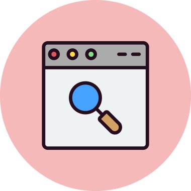 Basit web arayüzü simgesi, vektör illüstrasyonu