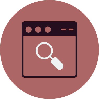 Basit web arayüzü simgesi, vektör illüstrasyonu