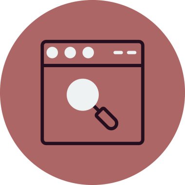 Basit web arayüzü simgesi, vektör illüstrasyonu