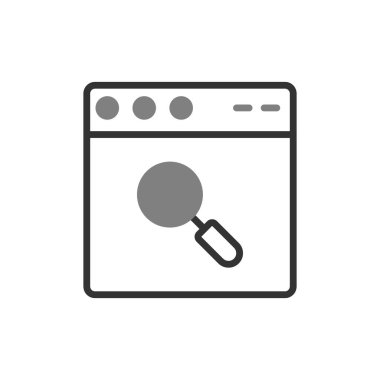 Basit web arayüzü simgesi, vektör illüstrasyonu