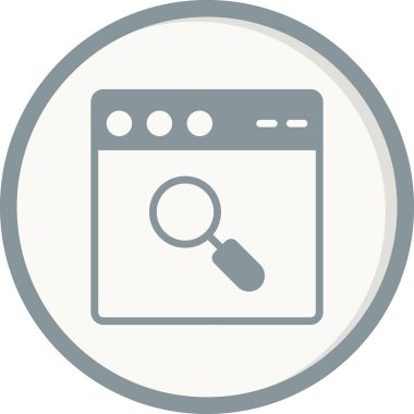 Basit web arayüzü simgesi, vektör illüstrasyonu