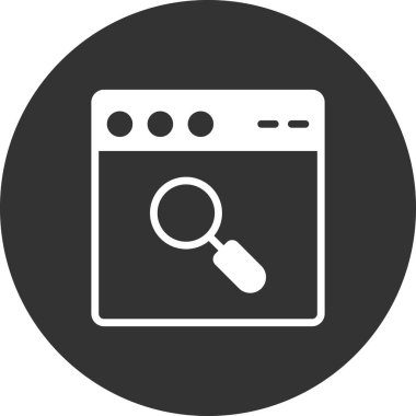 Basit web arayüzü simgesi, vektör illüstrasyonu