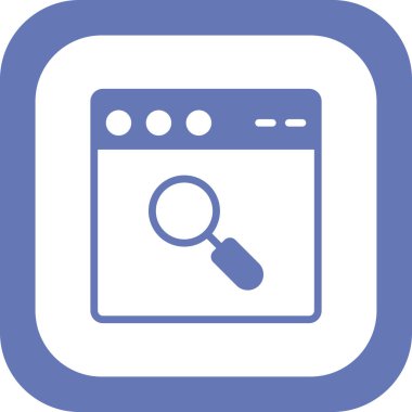 Basit web arayüzü simgesi, vektör illüstrasyonu