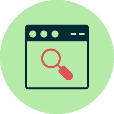 Basit web arayüzü simgesi, vektör illüstrasyonu