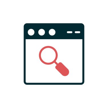 Basit web arayüzü simgesi, vektör illüstrasyonu