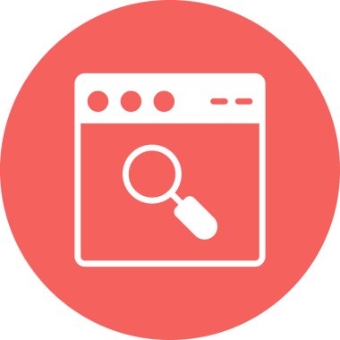 Basit web arayüzü simgesi, vektör illüstrasyonu