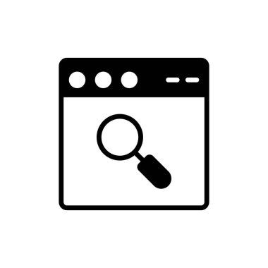 Basit web arayüzü simgesi, vektör illüstrasyonu