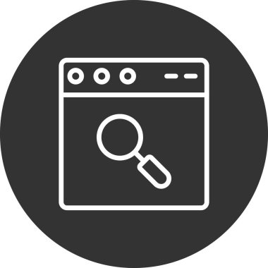 Basit web arayüzü simgesi, vektör illüstrasyonu