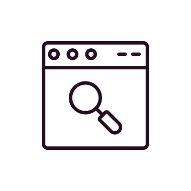 Basit web arayüzü simgesi, vektör illüstrasyonu