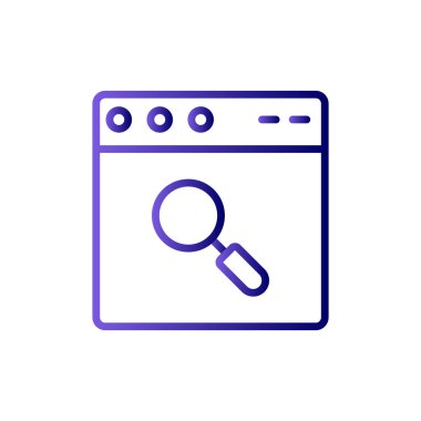 Basit web arayüzü simgesi, vektör illüstrasyonu