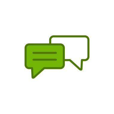 Sohbet balonu ikonu vektör çizimi tasarımı