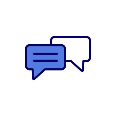 Sohbet balonu ikon vektörü. Konuşma kabarcıkları işareti. izole edilmiş sınır sembolü çizimi