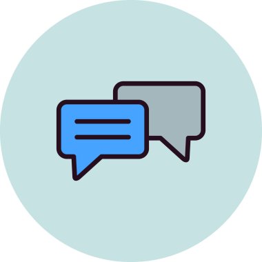 Sohbet simgesi vektör illüstrasyonu