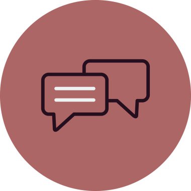 Konuş. Web simgesi basit illüstrasyon