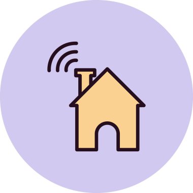 ev basit simgesi, vektör çizim