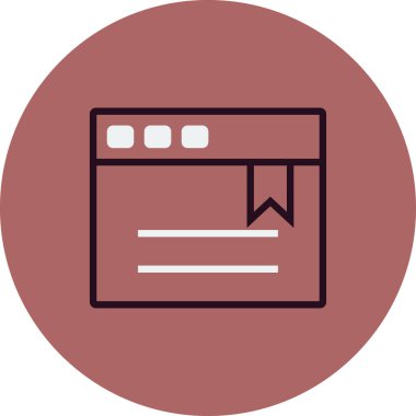 Web sayfası yer imi, basit vektör illüstrasyon masajı 