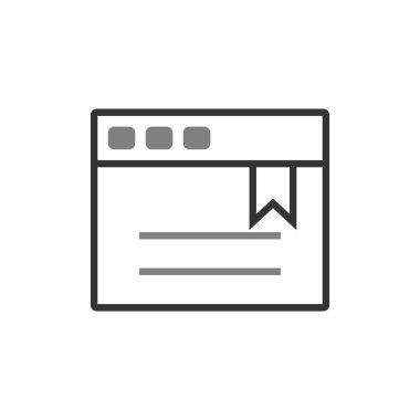 Web sayfası yer imi, basit vektör illüstrasyon masajı 