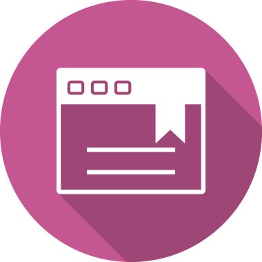 Web sayfası yer imi, basit vektör illüstrasyon masajı 