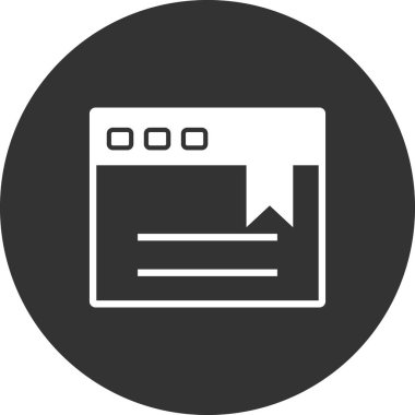 Web sayfası yer imi, basit vektör illüstrasyon masajı 