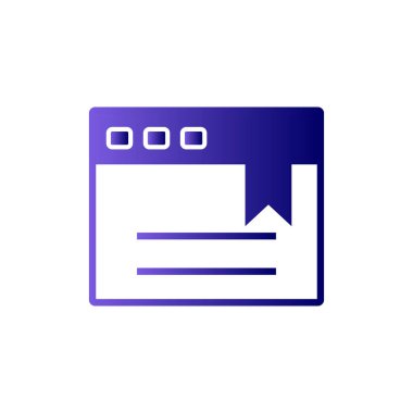 Web sayfası yer imi, basit vektör illüstrasyon masajı 