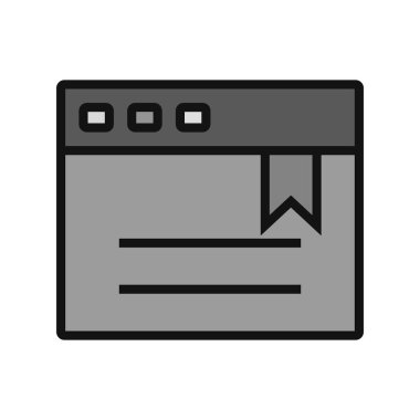 Web sayfası yer imi, basit vektör illüstrasyon masajı 