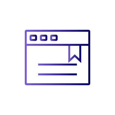 Web sayfası yer imi, basit vektör illüstrasyon masajı 