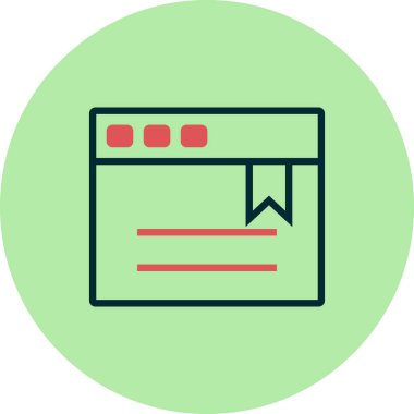 Web sayfası yer imi, basit vektör illüstrasyon masajı 