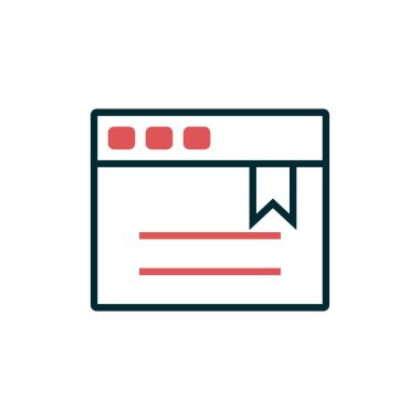 Web sayfası yer imi, basit vektör illüstrasyon masajı 