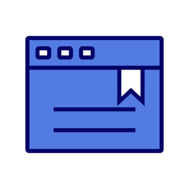 Web sayfası yer imi, basit vektör illüstrasyon masajı 