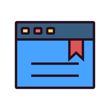 Web sayfası yer imi, basit vektör illüstrasyon masajı 