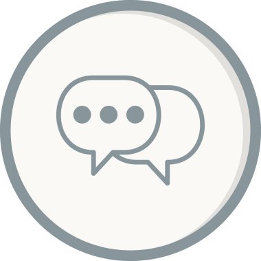 Konuşma balonu. Basit vektör illüstrasyonu