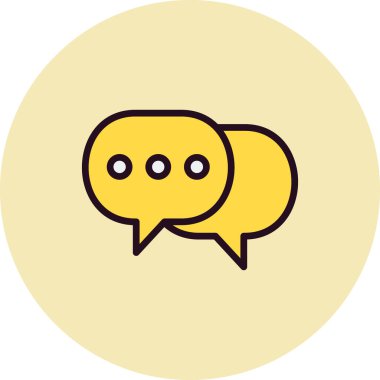 Konuşma balonu. Basit vektör illüstrasyonu