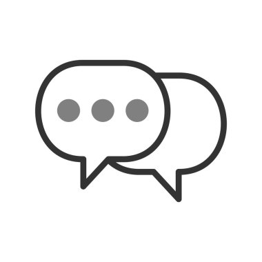 Konuşma balonu. Basit vektör illüstrasyonu