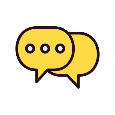 Konuşma balonu. Basit vektör illüstrasyonu