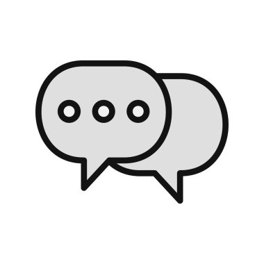 Konuşma balonu. Basit vektör illüstrasyonu