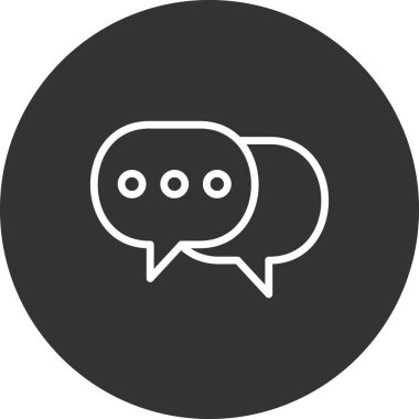 Konuşma balonu. Basit vektör illüstrasyonu