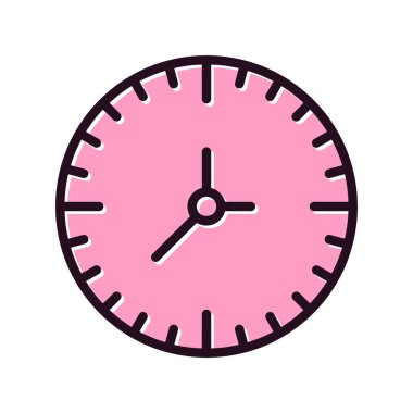 Saat. Web simgesi basit illüstrasyon