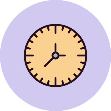 Saat. Web simgesi basit illüstrasyon