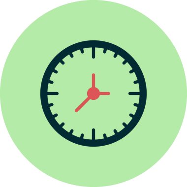 Saat. Web simgesi basit illüstrasyon